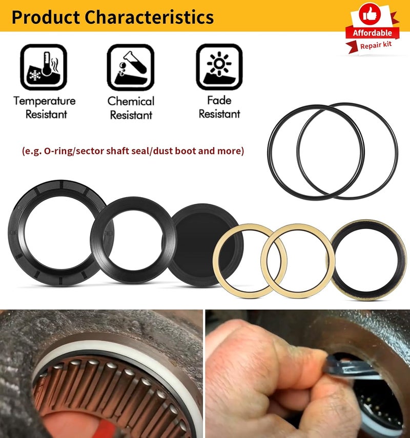 Camoo Replacement for Sheppard M100 M90 Power Steering Gear Sector Shaft Seal Kit 5544881 5545741 - Image 4